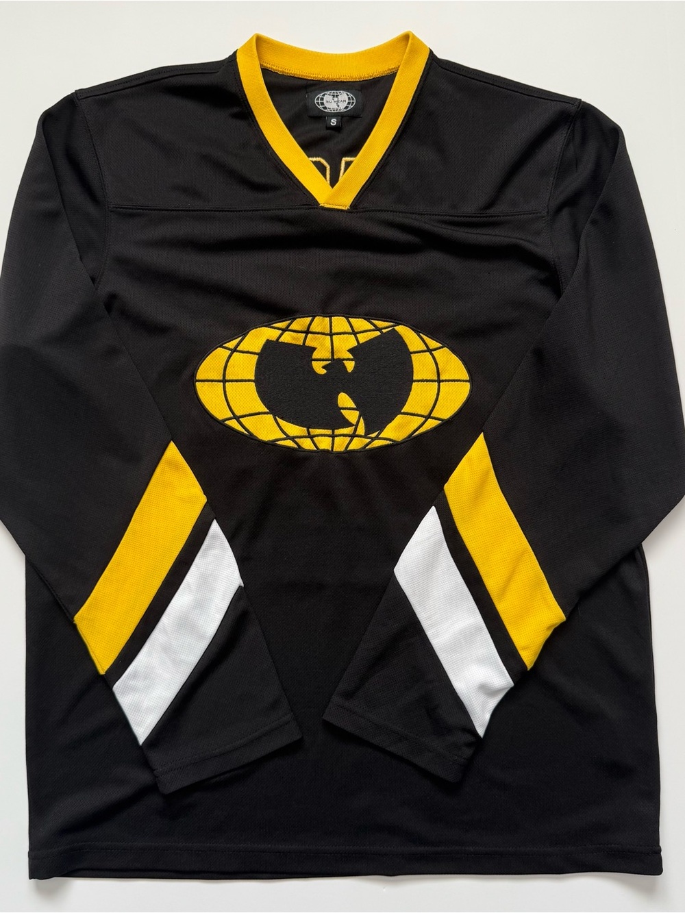 🔴Wu-Wear Hockey Jersey Size Small Wu-Tang Black Yellow Gza Method Man